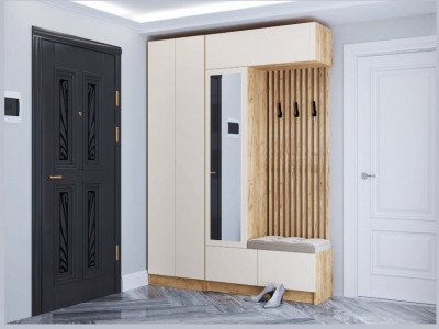 Прихожая Руэлла, композиция 2, дуб крафт золотой/кашемир