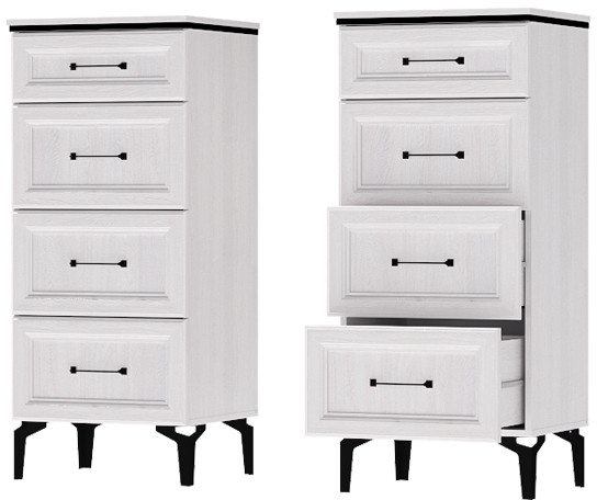 Модульная Спальня Шарм, набор 9, Ясень Анкор Светлый/Экокожа