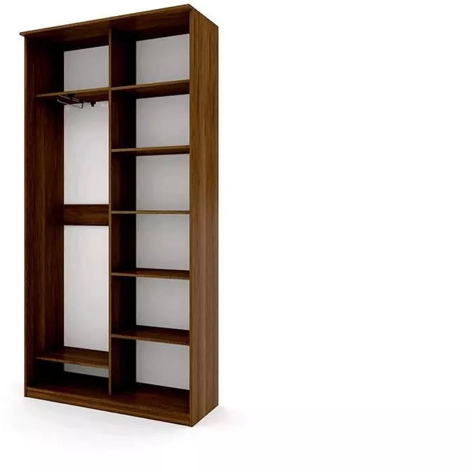 Шкаф купе Модерн 1190х450 2-х дверный 2-х секционный зеркальный с пескоструем №2 венге