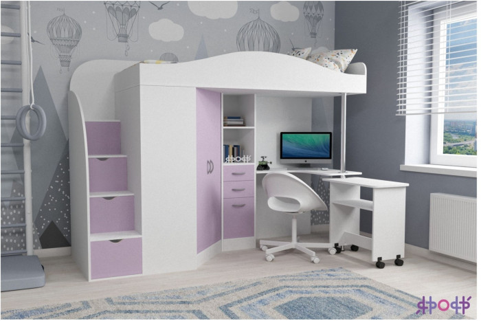 Кровать-чердак Юниор 4 (Винтерберг/Винтерберг)