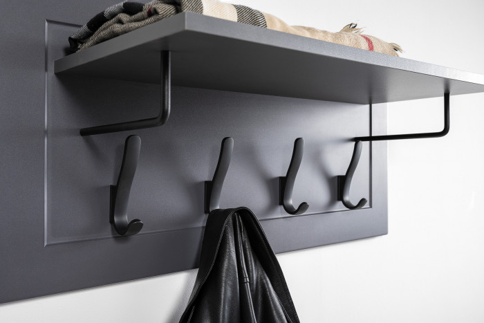 Остин Прихожая 15, цвет серый графит/дуб крафт золотой, ШхГхВ 200х54,3х229,6 см., универсальная сборка