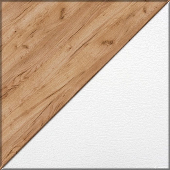 Лидер-8 Стол + Полка + Шкаф МД 20Б + Шкаф МД 20Б, белый шагрень/крафт золото