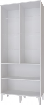 Толедо Шкаф-витрина ТШ-3 белый