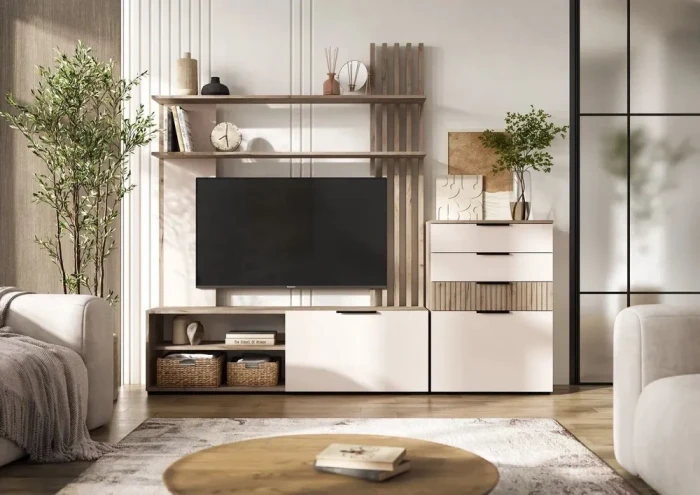 Гостиная Роджина, Крафт серый/Кашемир