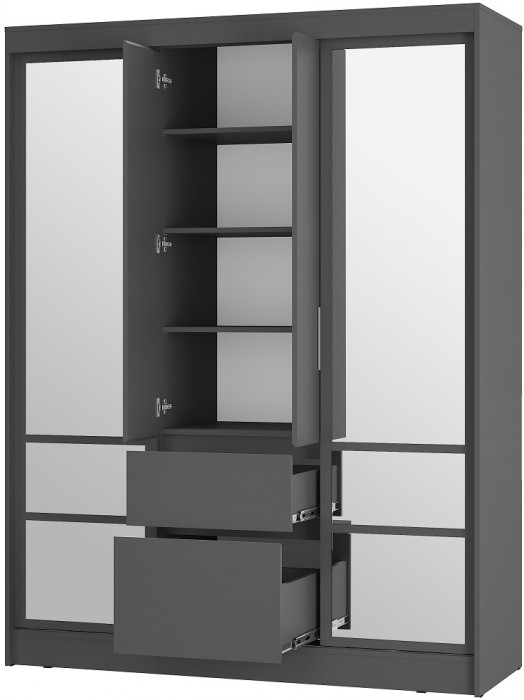Шкаф-купе Симпл ШКК-06, графит