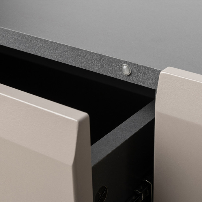 Сидней Комплектация № 011, цвет корпус: антрацит/фасады: МДФ веллюто капучино, ШхГхВ 229,9х41,3х205,2 см., ниша для ТВ 129х41х100 см., универс. сборка