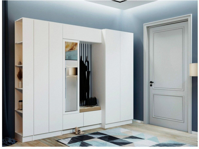 Прихожая Руэлла, композиция 1, 270х220х530 белый