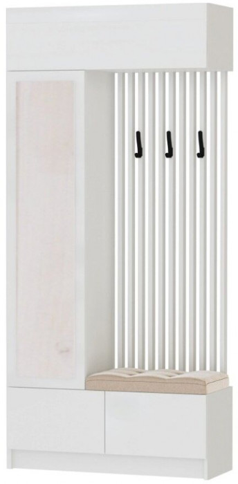 Прихожая Руэлла, композиция 1, 270х220х530 белый