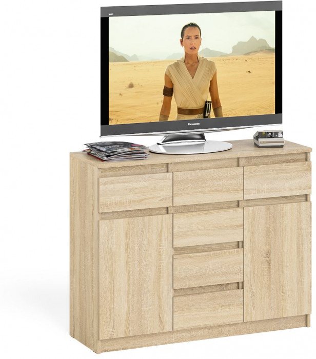 Мори Комод МК1200.4, цвет дуб сонома, ШхГхВ 120,4х41х94 см.