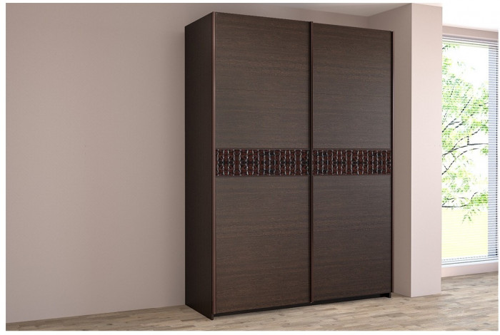 Шкаф-купе Иннэс-5 1400 Ф3/Ф3, Бодега белая