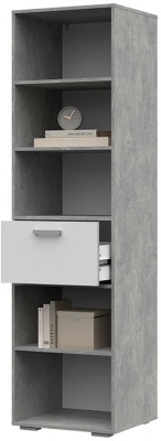 Денвер ПН-02 Пенал открытый  (547х2020х504) ателье светлый/белый