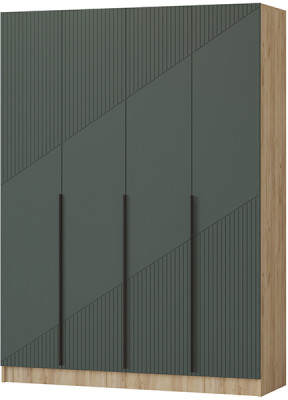 Шкаф Авис 1,6, Крафт золотой/Грин