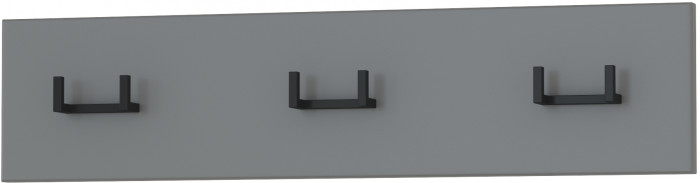 Октава 15.14.02 Вешалка + 15.14.02 Вешалка + 15.14.02 Вешалка, серый графит