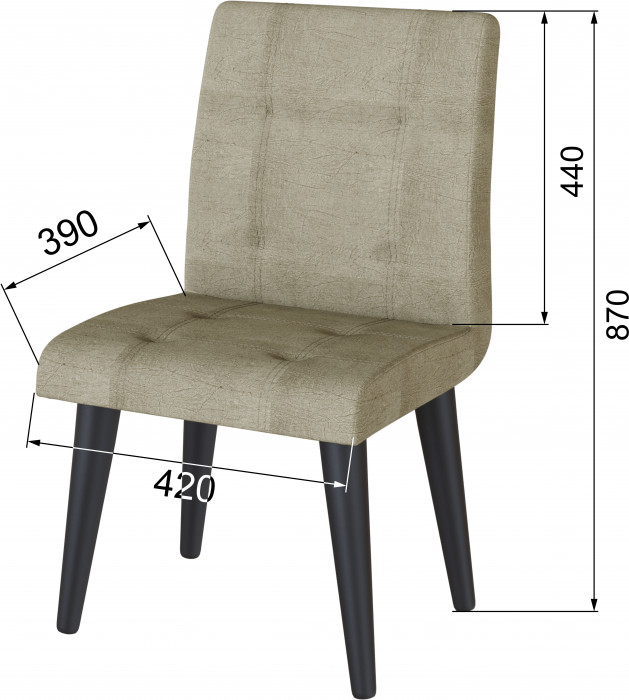 Стул Лилу бежево-коричневый