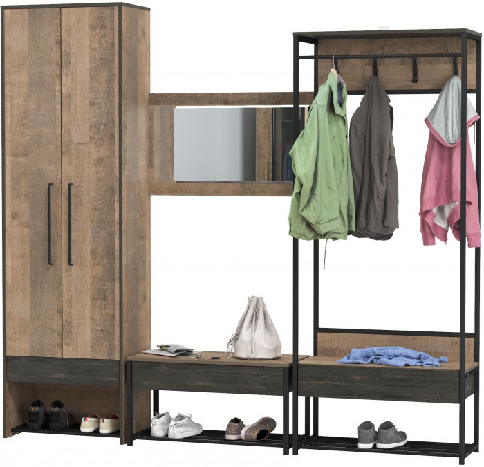 Трувор Прихожая 230, дуб гранж песочный/интра