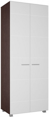 Моника ШК-105 Шкаф двухдверный со штангой (Венге / Белый глянец)