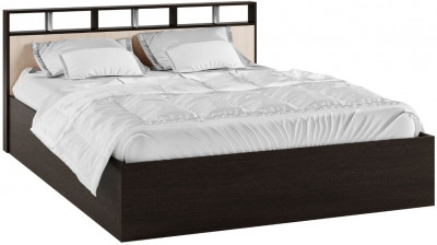 Кровать Ненси-2 венге/дуб молочный + основание ортопед 140