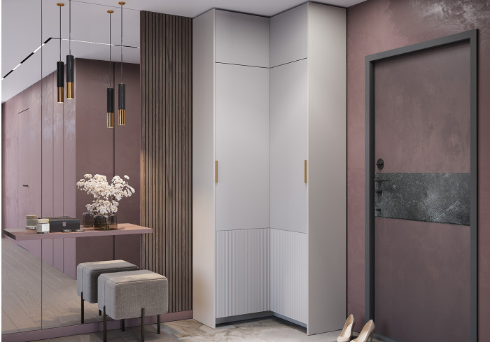 Шкаф угловой "Пандора" ШКУ-07 Кашемир/Айриш МФ03 с антресолью