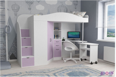 Кровать-чердак Юниор 4 (Винтерберг/Лайм)