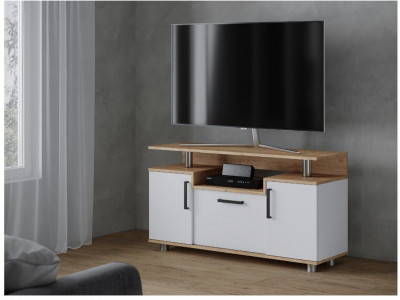 Тумба ТВ 003с дуб крафт золотой/белый