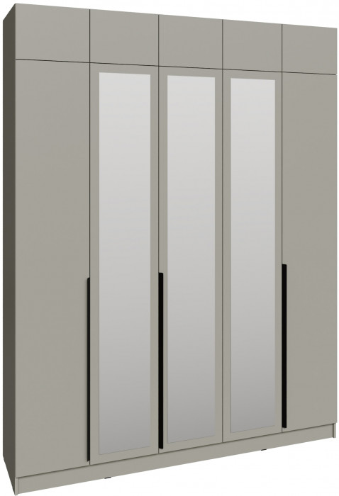 Шкаф 2,0 с антресолью и зеркалом Мадрид, Мокко