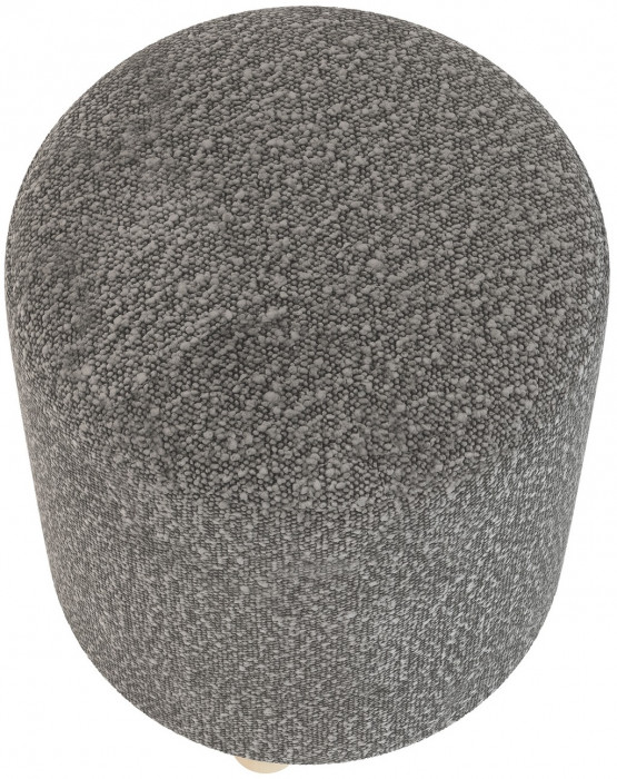 Банкетка 6-5137ТКШтем.серый Марта, цвет ткань тёмно-серая, ШхГхВ 36х36х46 см.(круглая банкетка на трёх ножках)