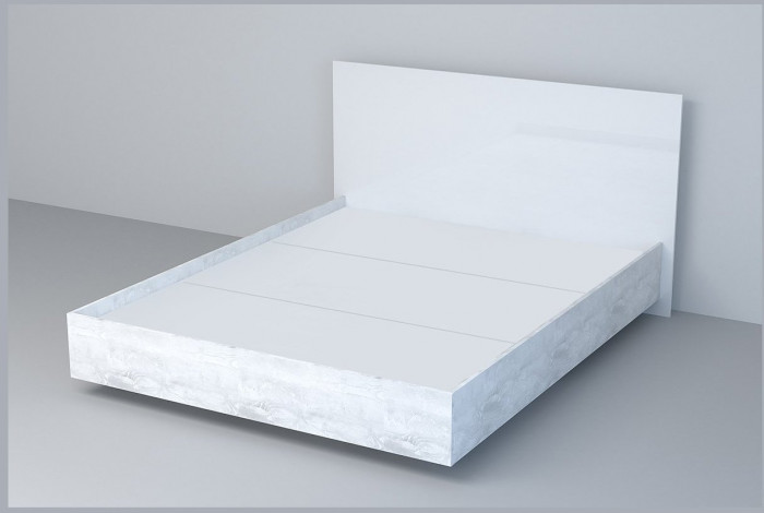 Кровать 1,4 арт.031 (ЛДСП) ЛН. (Дуб Крафт Золотой/Камень Темный)