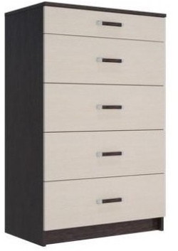 Вега К-05 Комод 5 ящиков (Венге / дуб молочный)