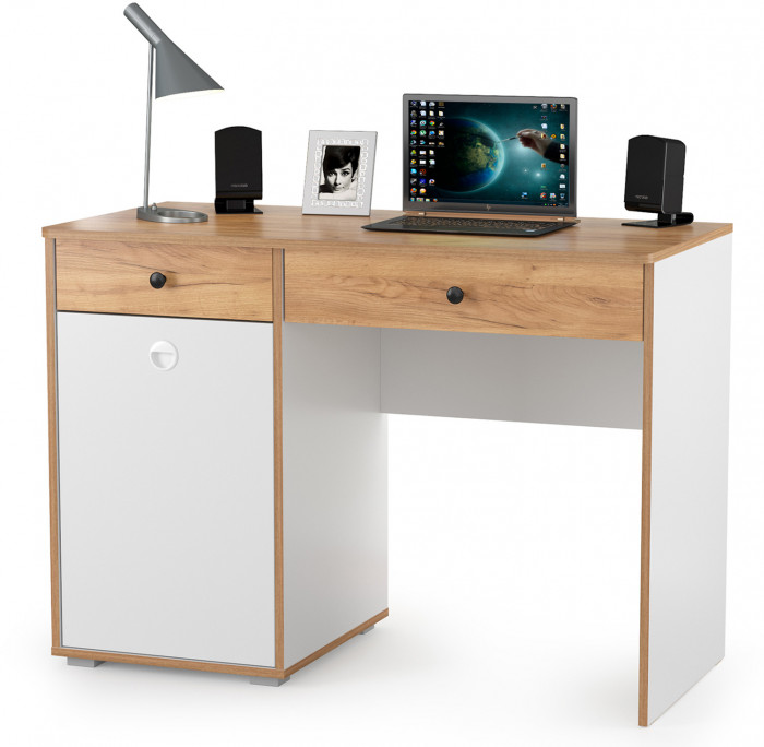 Вуди Компоновка № 36, цвет белый премиум/дуб крафт золотой/саванна латте, сп. м. 900х2000 мм., б/м, основание есть, матрас высотой до 200 мм.