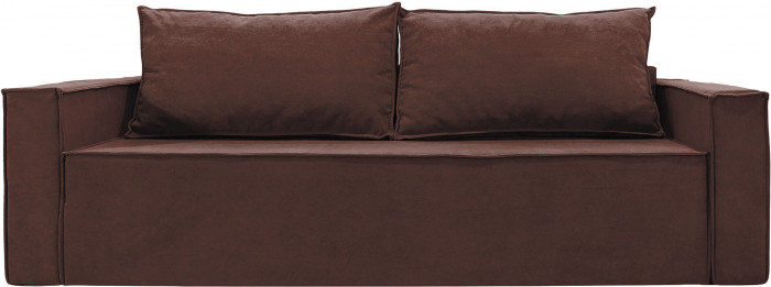 Диван-еврокнижка Лофт Люкс 140, велюр коричневый