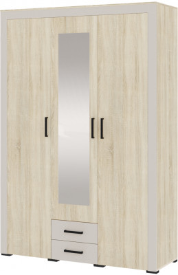 Шкаф 3-х створчатый "Адель" - Дуб сонома/Кашемир