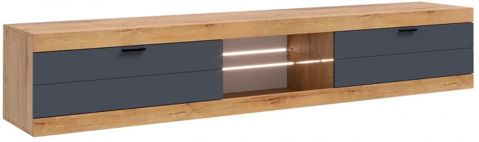 Прага Модульная Гостиная, вариант №2, Дуб Вотан/Графит