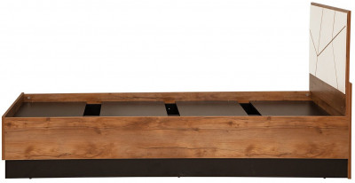 Кровать одинарная Гамма с настилом 54.17 Таксония/Белый