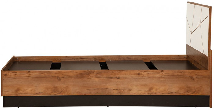 Кровать одинарная Гамма с настилом 54.17 Таксония/Белый