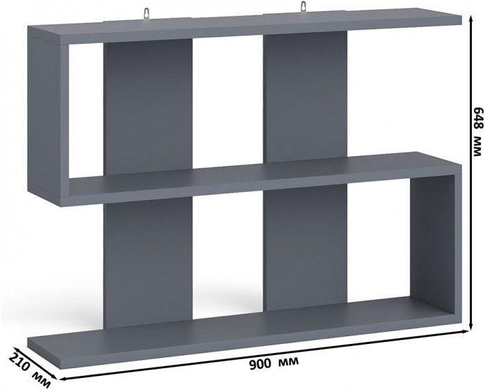 Мори Стол компьютерный МС-6 правый + Стеллаж МСТ600.3 + Полка 900, цвет графит, ШхГхВ 150,4х50х209,6 см., НЕ универсальная сборка