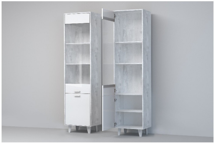 Эго Пенал ПС-1 НГ (Глянец Белый/Дуб Крафт Золотой)