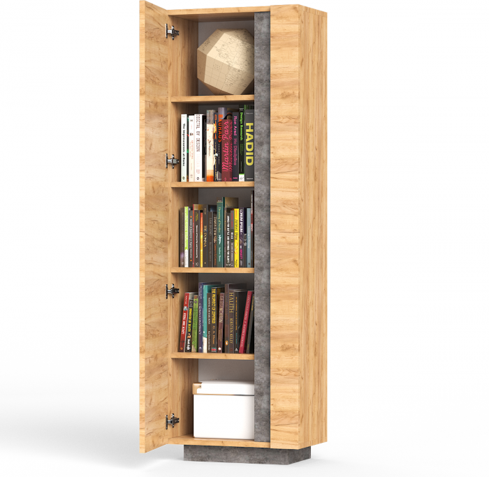 Арчи Шкаф комбинированный 10.05, дуб крафт золотой/камень тёмный