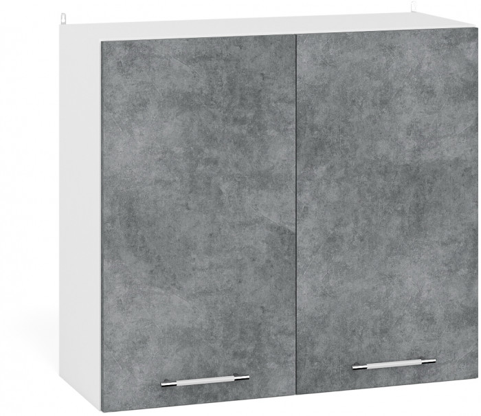 Кухня Мебель--24 ШВ800 Шкаф 80 см., корпус белый/фасад МДФ бетон лофт графит