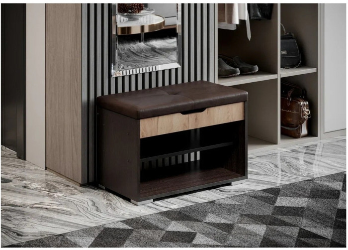 Эва Банкетка БК-002 (Дуб сонома светлый / белый)