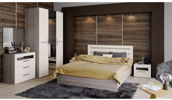 Спальня Фьюжн (Делано / Белый глянец)