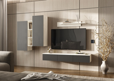 Оскар Гостиная вариант №2, дуб крафт белый