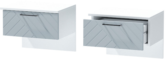 Тумба приставная "Иннэс-7", Белый/Монблан Р-856