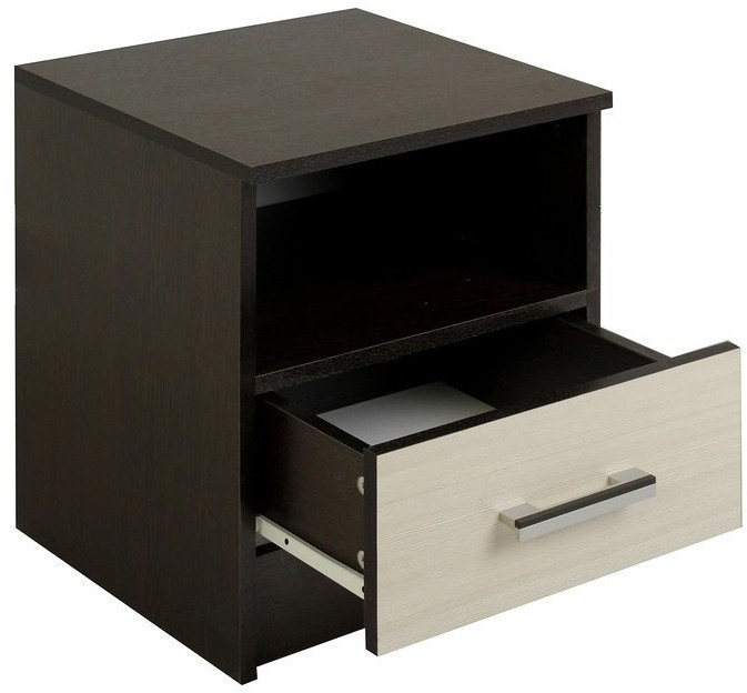 Эко Тумба прикроватная (Вотан / Белый гладкий)