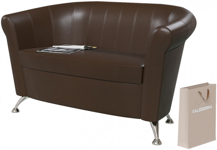 Банкетка 6-5156тем.кор Лагуна, тёмно-коричневая искусственная кожа (тёмно-коричневый БАШ), ШхГхВ 128х63х79 см. Лагуна БОЛЬШАЯ !!!