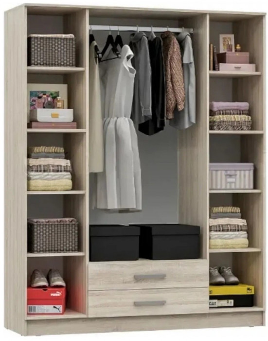 Мартина Шкаф для одежды 4-дверный (Венге / Белый)