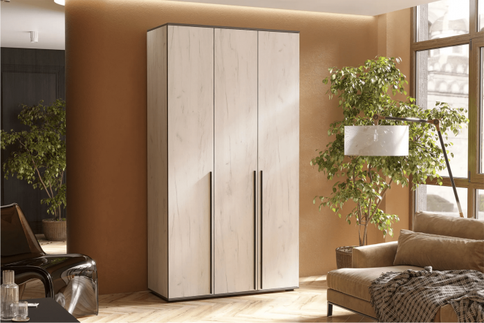 Норд Шкаф трехстворчатый 1200 + Норд Антресоль к шкафу 1200 Дуб Крафт