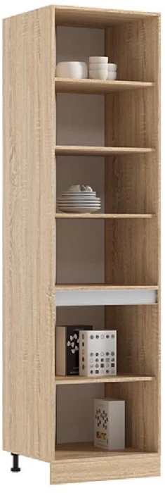 Кухня МДФ Карина Пенал Пластер Индиго/Сонома