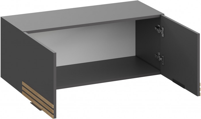 Модульная Прихожая Нао, набор №9, Графит/Графит, Дуб вотан, Simple 27