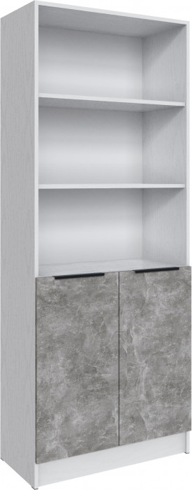 Стеллаж Мадрид (0,75), Белый/Ателье светлое