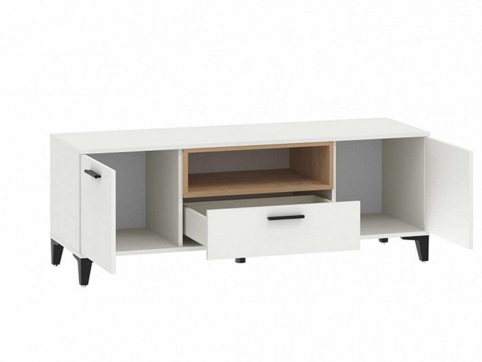 НМ 013.43 тумба ТВА Bergen белый/Дуб Бунратти